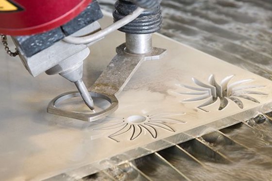 industrial water jet cutting process