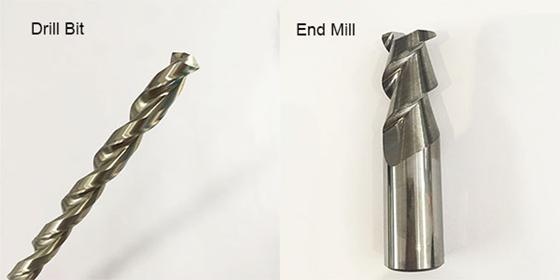 end mill and drill bit