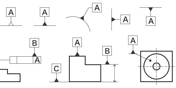 Representation of the measures considered to determine the size of