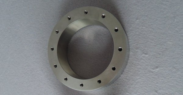 titanium part with a machined finish