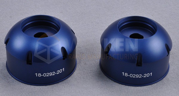 anodizied aluminum parts with blue color surface